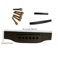 Wooden Guitar Bridge Assembly Replacement Acoustic Guitar Bridge Sturdy Hardware Long-Lasting for Guitarists
