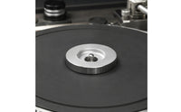 Recessed Channel 45 RPM Adapter Machined Metal Aluminum Vinyl Adapter Polished Finish Audio Accessory Round Circlet