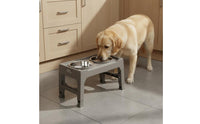Stainless Steel Double Pet Feeder Anti-Tip Elevated Paired Pet Bowl Large Capacity Elevated