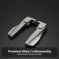 2 Pieces Foldable Foot Pegs Space Saving Aluminum Alloy Pedals Anti-Slip Surface Foldable Foot Pegs for Passengers