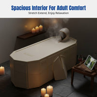 Foldable Bathtub, PVC Insulated Soaking Tub, Quick Setup, Home Spa