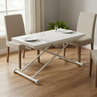 No Installation Dual-Purpose Square Table Multi Purpose Convertible Dining Table Space-Saving Household Furniture Easy to Stow for Small Apartment