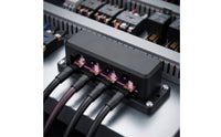 Four-Way Busbar with M8 Posts Insulated Power Distribution Block with Cover Bus Bar with 4 Studs Corrosion-Resistant