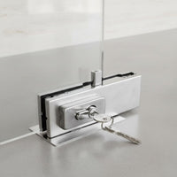 Frameless Glass Door Floor-Mounted Lock Rust and Floor Mounted Glass Door Lock Heavy Duty for Commercials Buildings, Office, Entrance Doors