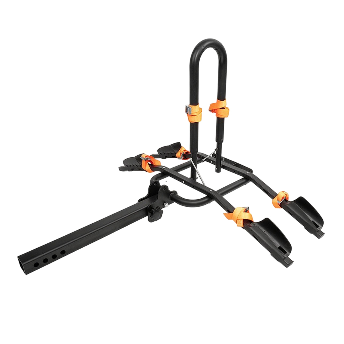 Two-Bike Rack with Wheel Trays Foldable Hitch-Mounted Cycle Rack Heavy-Duty Hitch-Mounted Bike Carrier for Journeyers