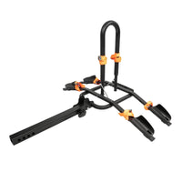 Two-Bike Rack with Wheel Trays Foldable Hitch-Mounted Cycle Rack Heavy-Duty Hitch-Mounted Bike Carrier for Journeyers