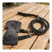 Swim Training Cord with Paddles Latex Swimming Resistance Band Posture Correction Swim Stroke for Swimmers, Beginners, Home, Gym