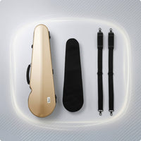 Violin Case Hard Shell Violin Case with Shoulder Straps Carbon Fiber for Violinists, Students, Lessons, Rehearsals