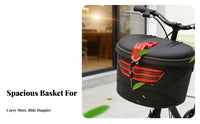 Anti-Theft Lock Electric Bike Front Basket Large Capacity Waterproof Cycle Basket Sturdy for Commuters, Commuting, Shopping