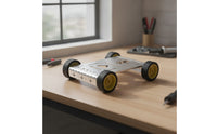 4WD Mobile Robot Chassis Robot Chassis with Rubber Tires Sturdy Robotics Project Base for Classroom