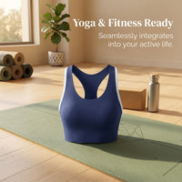 Sports Bras Women High Support for Running and Gym, Shock Resistant with Racerback Design, Padded Foam Cups and Adjustable Hook Closure