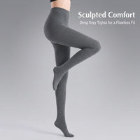 Tights for Women Fleece Lined Thermal Leggings for Winter, Opaque 160g Weight for Autumn and Cold Weather, Breathable Viscose Fiber Blend