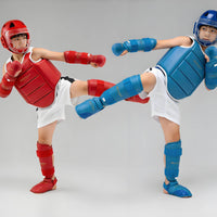 7 Pieces Shock Absorption Karate Pad Set Wear Resistant Sparring Guard Kit Adjustable Fit for Children, Competition, Training