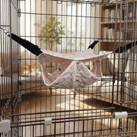 Double Layer Rat Hammock with Hooks, 35cm Rat Hammock for Chinchilla and Sugar Glider, Fleece Cage Bed for Hamster and Cat