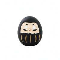 Stylized Face Daruma Figurine Matte Finish Daruma Doll Cartoon-Style Ceramic Figurine Display Piece
