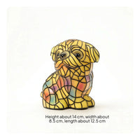 Mosaic Dog Night Light Cute Dog Lamp Cordless Puppy Night Light Cozy for Children, Bedside Table
