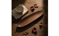 Leaf-Shaped Serving Tray Decorative Leaf-Shaped Tray Narrow Wooden Platter for Simplicity Lovers, Tabletop Decor