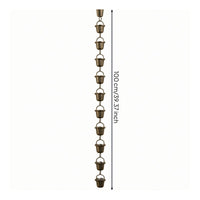 Openwork Flower Rain Chain Soothing Sound Gutter Rain Chain Rust-Resistant Outdoor Decor Anti-Corrosion