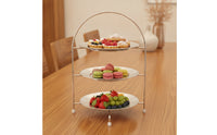 Dessert Display Stand with 3 Tiers Three-Tier silverTier Dessert Stand Freestanding for Hosts