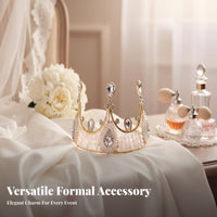 Bridal Crown Handmade Bridal Headpiece Crystal Queen Crown Luxurious Design Vintage Design Tiara Sparkling for Weddings, Wedding