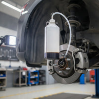 Universal Brake Bleeder Bottle Manual Brake Fluid Bleeder with Hose Semi-Transparent Tool Easy for Garage