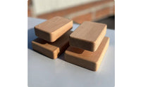 Beech Wood Exercise Blocks Sanded Finish Wooden Fitness Blocks Thick Workout Gear for Push-Ups