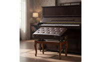 Paired Piano Bench Padded Adjustable Piano Bench Cushioned Seat for Music Studio