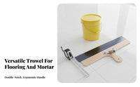Even-Spreading Cement Applicator Even Wooden Handle Notched Epoxy Rake Notched Epoxy Squeegee Long-Lasting for DIY Hobbyists