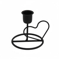 Heart Shaped Candle Holder Minimalist Style Wrought Iron Candlestick Paired Hearts Candle Holder for Valentine's Day, Dining Table, Wedding