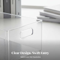 Clear Book Bin Transparent Design Clear Book Box Accessible Top for Teachers