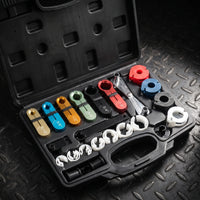 22 Pieces Petrol Line Disconnect Tool Set Low-Profile Quick Disconnect Tool Kit Molded for Mechanics, Home Garage