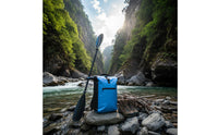 Floats on Water Waterproof Backpack Padded Shoulder Straps Roll Top Dry Bag Long-Lasting 500D PVC Material for Kayakers, Cyclists, Rafting