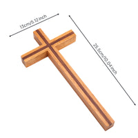 Grooved Wooden Wall Hanging Handmade Wooden Hanging Ornament Easy to Hang Hand Carved Cross