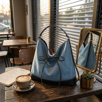 Travel Bag and Tote Bag with Zip for Women, Large Canvas Tote Bag for Work, Cute Shopping Bag with Bow Detail, Canvas Bag with Double Straps