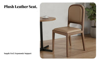 Nordic Design Upholstered Backrest Chair Minimalist Design Upholstered Wood Frame Chair Long-Lasting Construction Dining Seat Easy to Clean for Restaurant Owners, Interior Designers, Homeowners, Cafe, Living Room, Kitchen