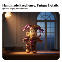 Italian Good Luck Doll Souvenir Gift Ceramic Court Entertainer Figurine Poseable Clown Doll Hand-Painted Face House Decoration