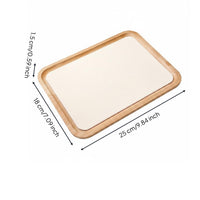 Elegant Wood Jewelry Tray Velvet Soft Fabric Lining Wooden Display Tray Presentation Stand