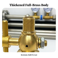 Brass Plug Valve Thickened Frame Pressure Gauge Stop Valve Flow Control Device Plumbing Fitting Sturdy Duty