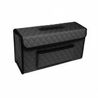 Precisely Fitted foldable vehicle storage box Leather Texture Trunk Organizer Space-Saving Vehicle Storage Large Capacity for Wuling Mini car Owners, careryday drivers, adventurers, careryday Commute, Grocery Shopping, highway Trips, Camping
