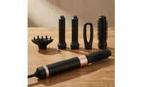 Curling 5-in-1 Hair Styler Adjustable Temperature Hot Air Brush with Interchangeable Heads Volumizing Air Styler Set Quick-Drying for Home