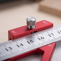 Woodworking Ruler with Positioning Block Adjustable Steel Ruler with Stop Block Angle Marking Tool Accurate Precision