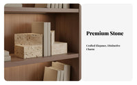 Modern Design Marble Bookend Ideal Gift Decorative St Unique Bookends Handmade for Office Workers, Professionals, Desktop, Study Room