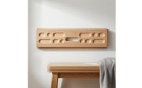 Solid Wood Finger Training Board Natural Wood Finish Fingerboard Training Board Carved Grips Hangboard Pull-up Bar Wooden for Indoor