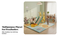 Multifunctional Toddler Slide Swing Set 3-in-1 Design Toddler Slide and Swing Set Safety Material Indoor Plastic Playset Non-Slip Steps for Toddlers, Babies, Preschoolers, Playroom, Living Room, Nursery, Backyard
