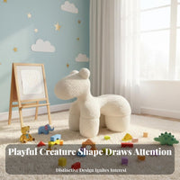 equineShaped Armchair creature Shape Upholstered perusing Chair Cartoon design Living Room Seating for Children, Students, Playroom, Bedroom, Small areas