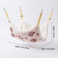 Hanging Cat Bed and Cat Hammock for Cage, Fixable Cat Swing Cradle for Winter Use, Cute Accessory for Universal Breed, Functional Hanging Bed 142