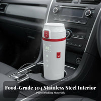 12V 24V Heating Mug Heat Preservation Vehicle-Powered Heating Mug Fast Boiling Electric Car Kettle for Truck Drivers, Long-Distance Driving