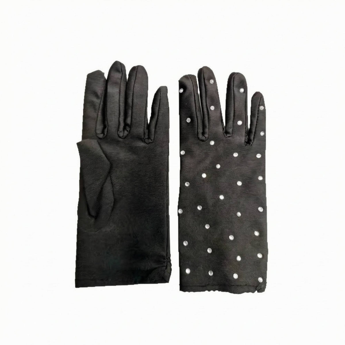 Rhinestone Gloves Sparkling Gloves with Rhinestones Costume Accessory Lightweight Elastic for Performers, Stage Performances