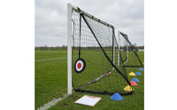 Target Center unrestrictedKick Target Adjustable Strap Hanging Soccer Target Red and White Sports Training Gear Black
