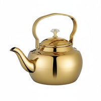 Decorative Knob Stainless Steel Tea Kettle Flat Base Tea Kettle Polished Cookware Easy to Clean
